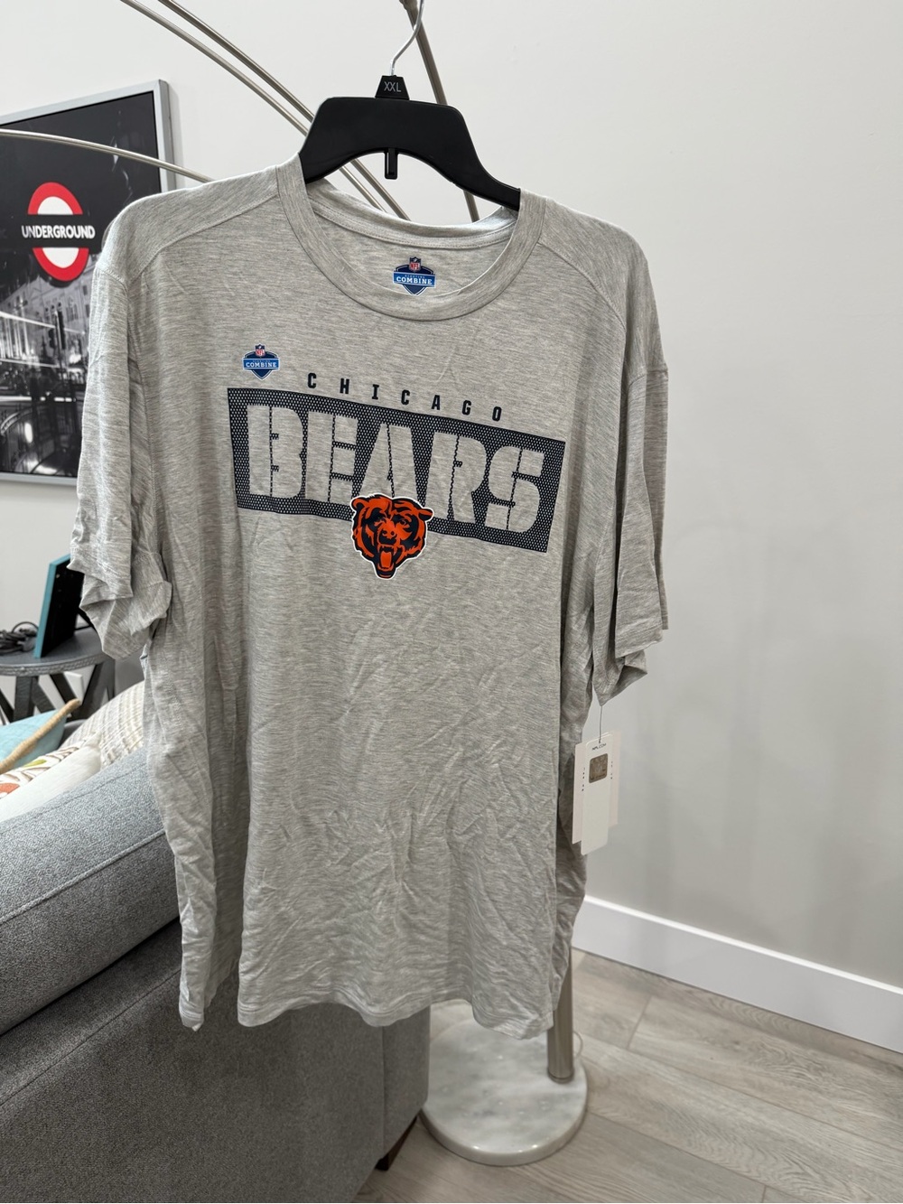 Chicago Bears Gray Short-Sleeve Crew T-Shirt